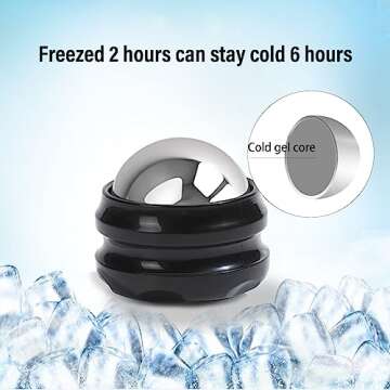 Cold Massage Roller Ball - Valentines Day Gifts, Stays Cold for 6 Hours, Couple Gifts,Polar Healing ...