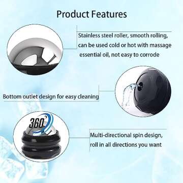Cold Massage Roller Ball - Valentines Day Gifts, Stays Cold for 6 Hours, Couple Gifts,Polar Healing Experience, Gifts for her ,Polar Roller Ice Ball Massage, Rapidly Relieve Muscle Pain and Tension