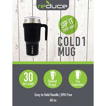 Reduce Cold-1 40 oz Insulated Coffee Mug for Every Drink