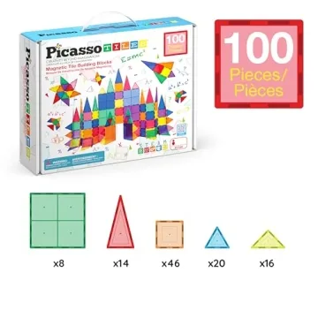 Magnetic Playboard Tiles Set - 100 Pieces