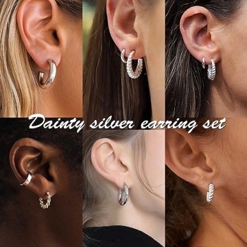 Stylish Silver Plated Earring Set for Women - Elegant & Durable