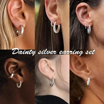 Stylish Silver Plated Earring Set for Women - Elegant & Durable