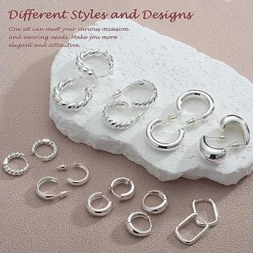 Stylish Silver Plated Earring Set for Women - Elegant & Durable