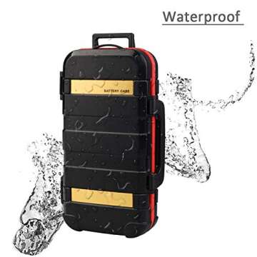 Camera Battery and Memory Card Storage Case, SD CF Memory Cards Holder Case, Waterproof & Shockproof Plastic Tank Organizer for Nikon, Canon Camera Batteries, Good for Outdoor Travel Use