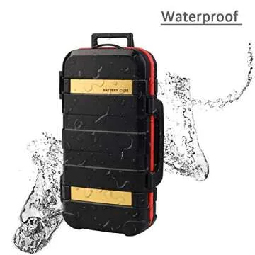 Camera Battery and Memory Card Storage Case, SD CF Memory Cards Holder Case, Waterproof & Shockproof Plastic Tank Organizer for Nikon, Canon Camera Batteries, Good for Outdoor Travel Use