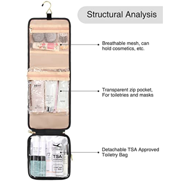 Relavel TSA Approved Toiletry Bag for Women