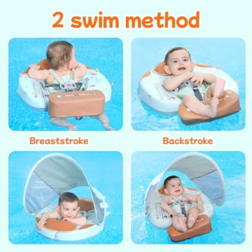 MamboBaby Float Non-Inflatable Baby Swim Float with Canopy