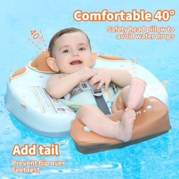 MamboBaby Float Non-Inflatable Baby Swim Float with Canopy