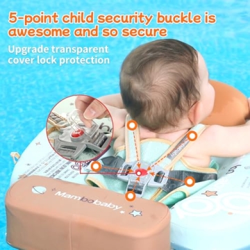 MamboBaby Float Non-Inflatable Baby Swim Float with Canopy