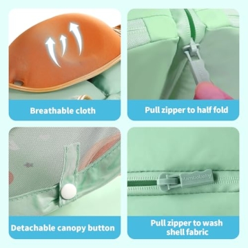 MamboBaby Float Non-Inflatable Baby Swim Float with Canopy