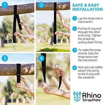 Rhino StrapMate Tree Swing Straps – Safe, Heavy Duty & Versatile