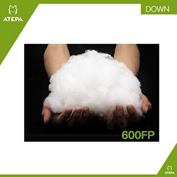 ATEPA 4-in-1 Warm Down Travel Blanket - Lightweight & Packable