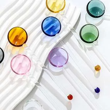 8 Pcs Glass Spoons,Glass Stirring Teaspoons Coffee Spoon Rod Mixing Spoon Tea Stirrers for Home or Party,150mm*32mm/5.9 * 1.26inch