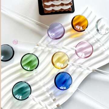 8 Pcs Glass Spoons,Glass Stirring Teaspoons Coffee Spoon Rod Mixing Spoon Tea Stirrers for Home or Party,150mm*32mm/5.9 * 1.26inch