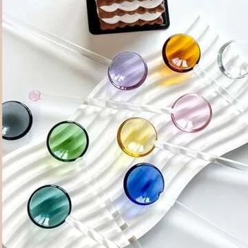 8 Pcs Glass Spoons,Glass Stirring Teaspoons Coffee Spoon Rod Mixing Spoon Tea Stirrers for Home or Party,150mm*32mm/5.9 * 1.26inch