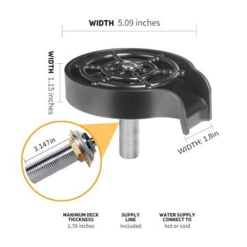 Kitchen Sink Glass Rinser,Faucet Bar Glass Rinser,Bottle Washer,Kitchen Sinks Accessories,Cup Cleane...