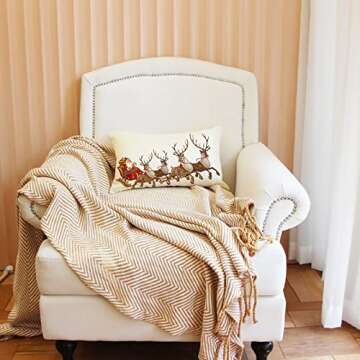 Festive Ogiselestyle Christmas Santa Reindeer Pillow Cover