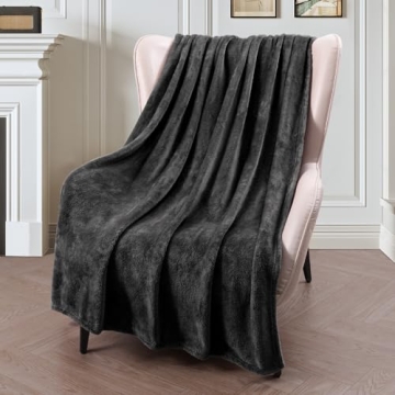 Exclusivo Mezcla Extra Large Fleece Throw Blanket for Couch, Sofa, 300GSM Super Soft and Warm Blanke...