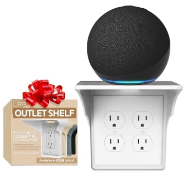 Storage Theory Power Perch: Double Outlet Shelf for Smart Home Organization