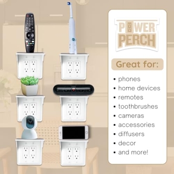Power Perch Outlet Shelf for Smart Home Organization