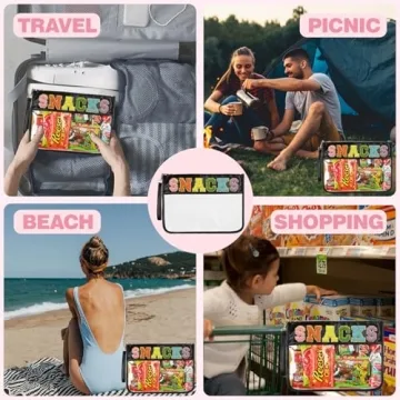 Burskit Clear Chenille Pouch - Stylish Snack Organizer