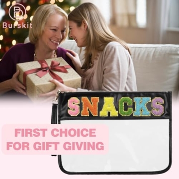 Burskit Clear Chenille Pouch - Stylish Snack Organizer