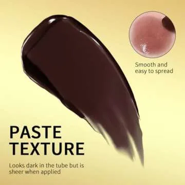 NICEFACE Luxurious Dark Honey Lipstick - Richly Pigmented, Long-Lasting, Nourishing and moisturizing Formula for a Seductive, Velvety Finish - Suitable for Every Skin Tone (Black Honey)