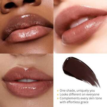 NICEFACE Luxurious Dark Honey Lipstick - Richly Pigmented, Long-Lasting, Nourishing and moisturizing Formula for a Seductive, Velvety Finish - Suitable for Every Skin Tone (Black Honey)
