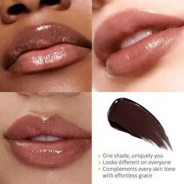 NICEFACE Luxurious Dark Honey Lipstick - Richly Pigmented, Long-Lasting, Nourishing and moisturizing Formula for a Seductive, Velvety Finish - Suitable for Every Skin Tone (Black Honey)