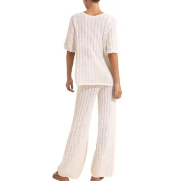 Imily Bela Women's Summer Beach Cardigan Pants Set