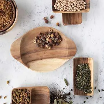 Creative Co-Op Acacia Wood Handles Bowl for Stylish Serving