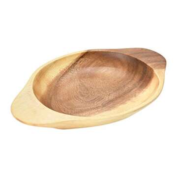 Creative Co-Op Acacia Wood Handles Bowl for Stylish Serving