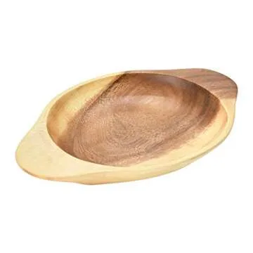 Creative Co-Op Acacia Wood Handles Bowl for Stylish Serving