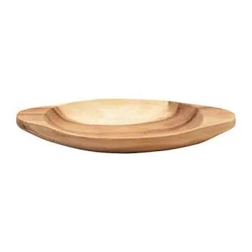Creative Co-Op Acacia Wood Handles Bowl for Stylish Serving