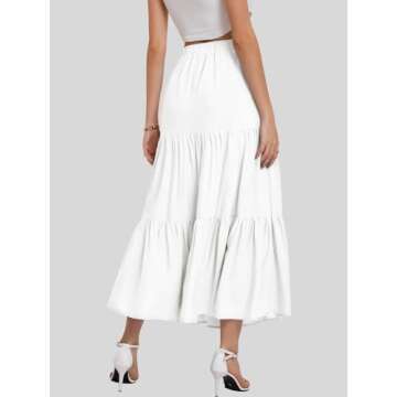 Bloggerlove Women's Summer Boho A-Line Maxi Skirt