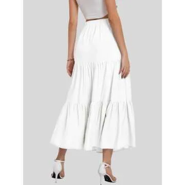Bloggerlove Women's Summer Boho A-Line Maxi Skirt
