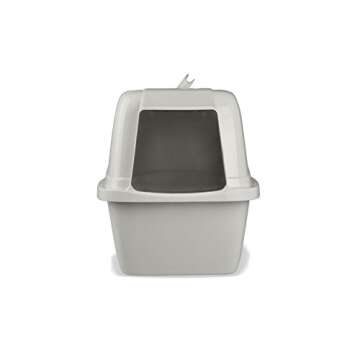 Van Ness Pets Odor Control Large Enclosed Cat Litter Box, Hooded, Pearl, CP6