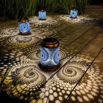Waterproof Solar Hanging Lanterns - LED Outdoor Decor