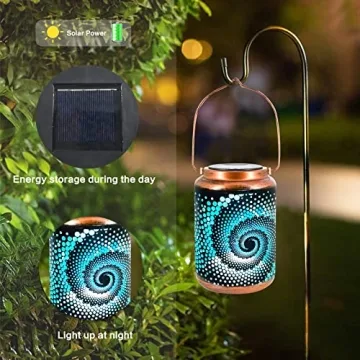 Waterproof Solar Hanging Lanterns - LED Outdoor Decor