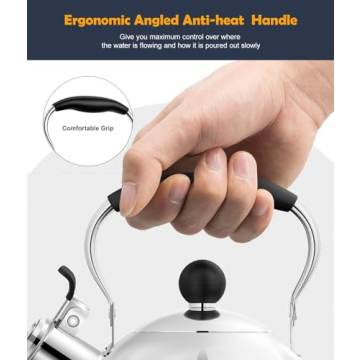 Stainless Steel Whistling Teapot with Ergonomic Handle