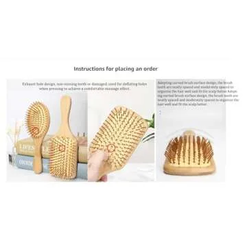 Custom Rhinestone Hair Brush for Women | Personalized Bamboo Brush