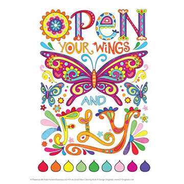 Good Vibes Coloring Book (Coloring is Fun) (Design Originals): 30 Beginner-Friendly & Relaxing Creative Art Activities; Positive Messages & Inspirational Quotes; Perforated Paper Resists Bleed Through