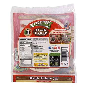 Ole Mexican Foods Xtreme Wellness High Fiber Low Carb Keto Friendly - 16 Tortilla Wraps (Pack of 2) ...