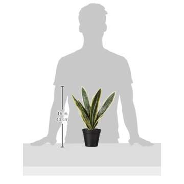 Realistic Artificial Snake Plant for Indoor Decor