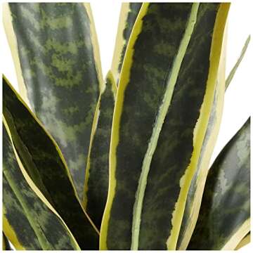 Realistic Artificial Snake Plant for Indoor Decor