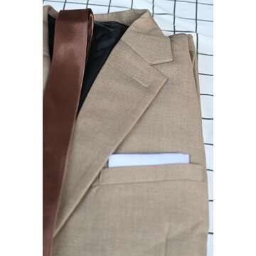 Gent's Business Formal Slim Fit Tuxedo Professional Wear Best Man Wedding Dress Suit Brown