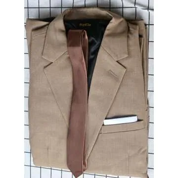 Gent's Business Formal Slim Fit Tuxedo Professional Wear Best Man Wedding Dress Suit Brown