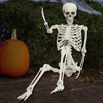 5.4ft Poseable Skeleton Prop for Halloween Decor