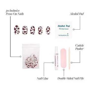 Glamnetic Press On Nails Chocolate Milk 30 Nail Kit