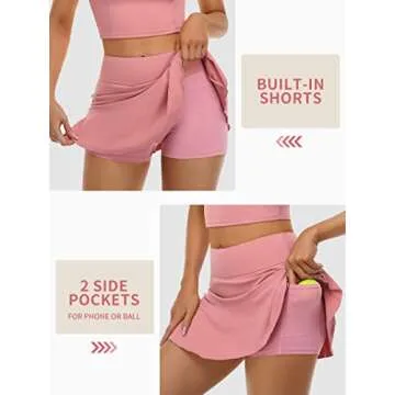 ATTRACO Tennis Dresses with Built-in Shorts for Women